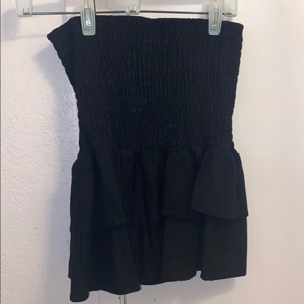 Majorelle smocked skirt